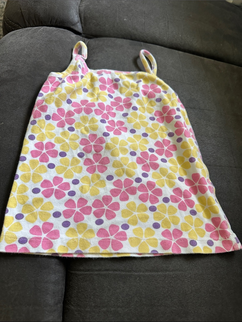 Hanna Andersson Floral Strap Tank in Pink Yellow Purple